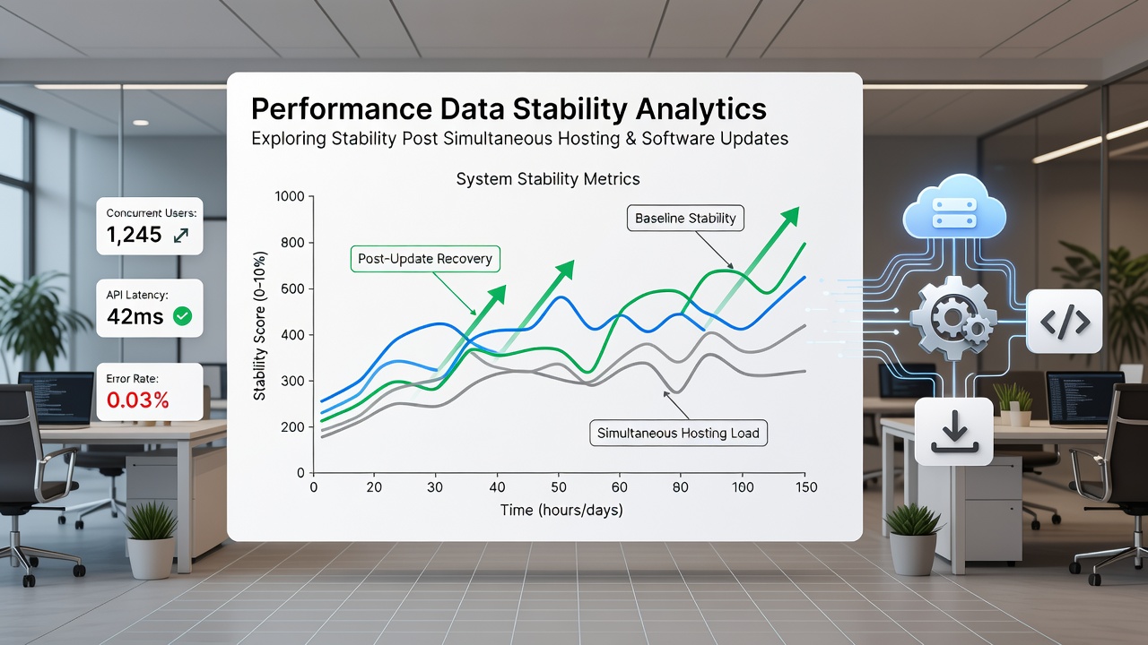 Data stability graphs comparing metrics before and after simultaneous platform transitions